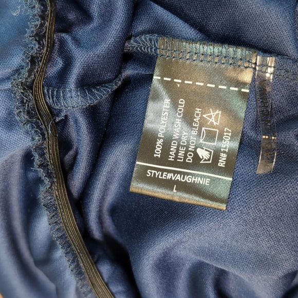 Women's Elegant Navy Blue Maxi Dress - Picture 11 of 11